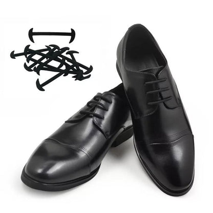 Leather No Tie Shoelaces For Dress Shoes 12pcs/set - Shoelaces - LeStyleParfait Kenya