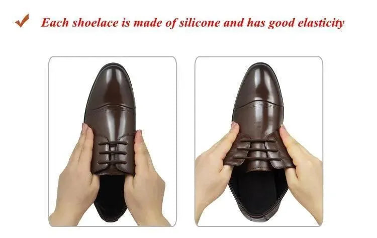 Leather No Tie Shoelaces For Dress Shoes 12pcs/set - Shoelaces - LeStyleParfait