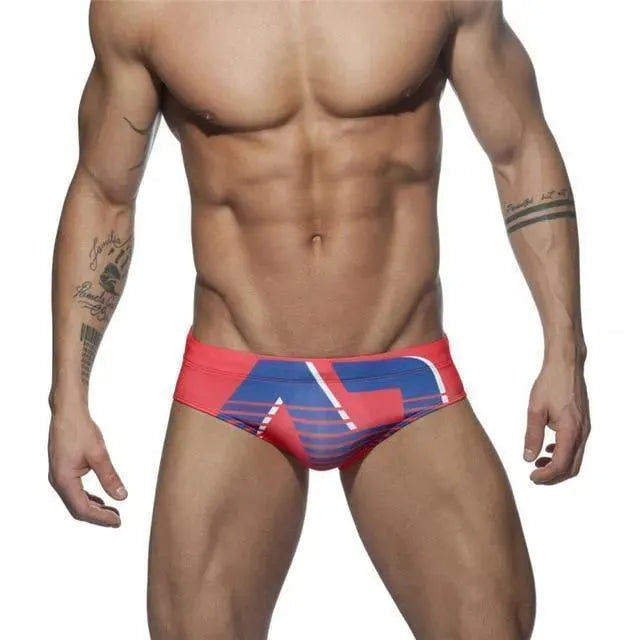 Letter Print Men Swim Briefs - Swim Brief - LeStyleParfait