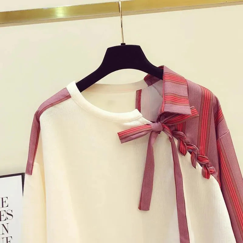 Liana Irregular Stitch Women Tops - Blouse - LeStyleParfait