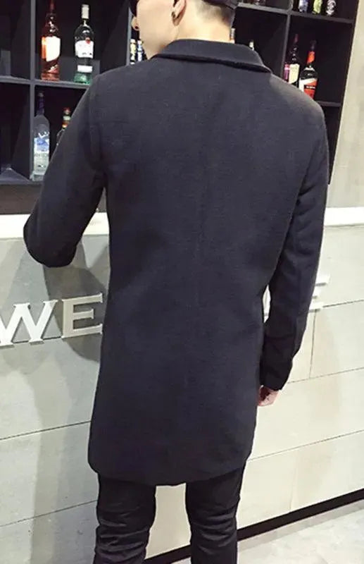 Long Woolen Men Winter Coat - Winter Coat - LeStyleParfait