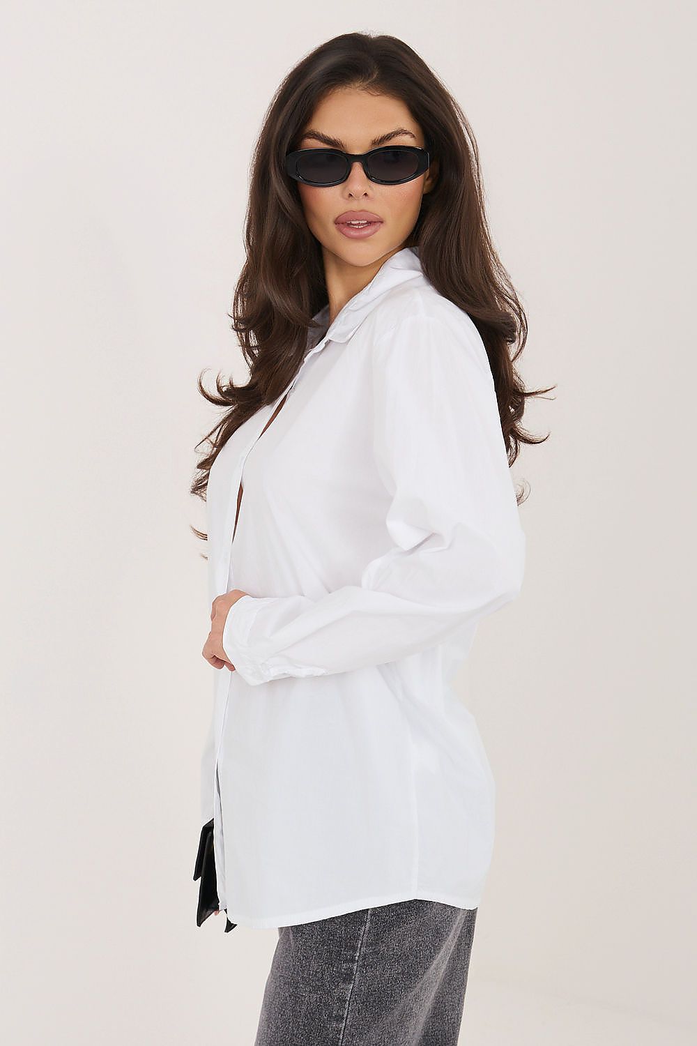 Loose Cotton Casual Women's Shirt-Women's Shirts-LeStyleParfait