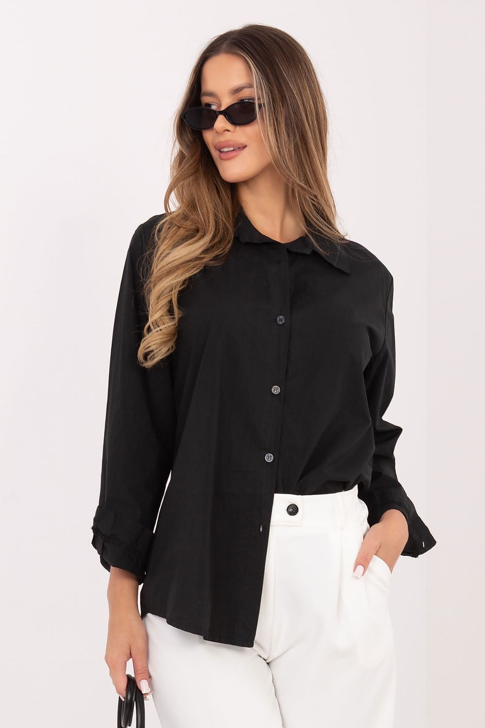 Loose Cotton Casual Women's Shirt-Women's Shirts-LeStyleParfait