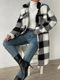 Loose Plaid Women Winter Shirt-Jacket-LeStyleParfait