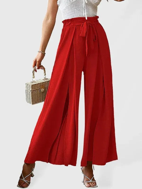Loose Pleated Wide Leg Women pants - Women Pants - LeStyleParfait
