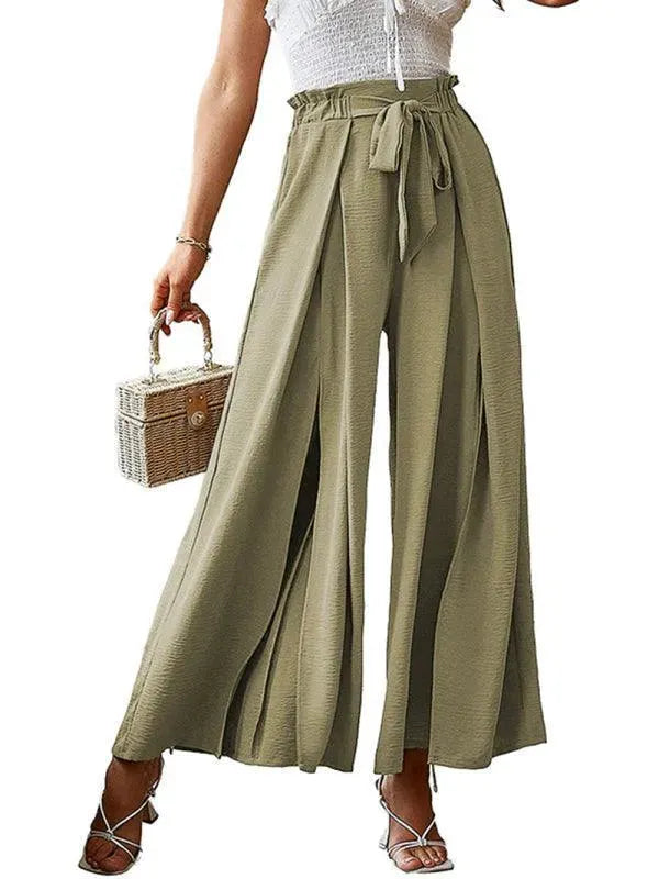Loose Pleated Wide Leg Women pants - Women Pants - LeStyleParfait