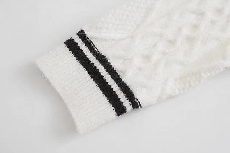 Loose Striped Cardigan Sweaters For Women - Cardigan Sweater - LeStyleParfait