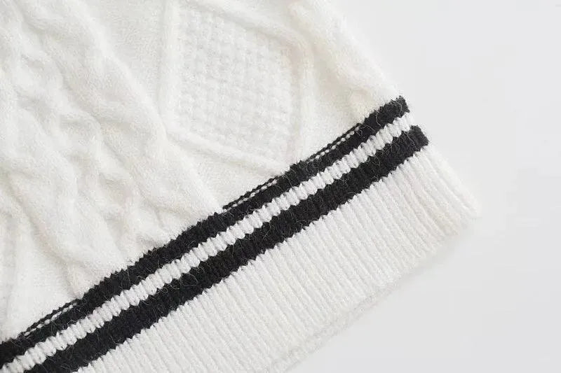 Loose Striped Cardigan Sweaters For Women - Cardigan Sweater - LeStyleParfait