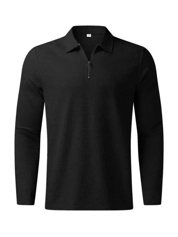 LeStyleParfait Men's Clothing Outfit Set Tracksuits Casual Zipper Plain-Solid Turn Down Collar