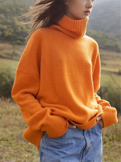 Loose Turtleneck Sweater - Sweater - LeStyleParfait Kenya