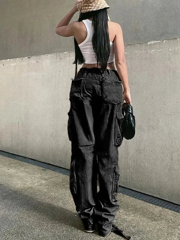 Loose Wide Leg Women Cargo Pants - Women Pants - LeStyleParfait