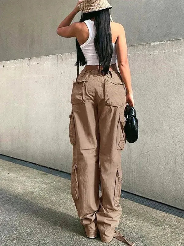 Loose Wide Leg Women Cargo Pants - Women Pants - LeStyleParfait