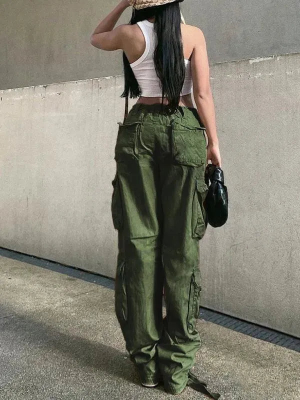 Loose Wide Leg Women Cargo Pants - Women Pants - LeStyleParfait