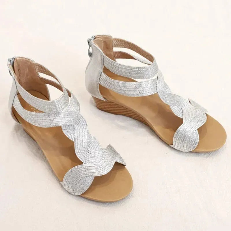 Low Heel Wedge Sandal Shoes - Wedge Shoes - LeStyleParfait