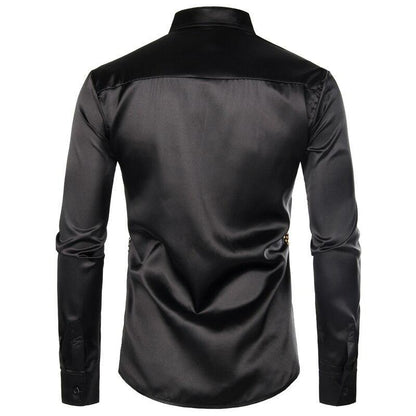 Luxury Sequins Silk Shirt For Men - Shirt - LeStyleParfait Kenya