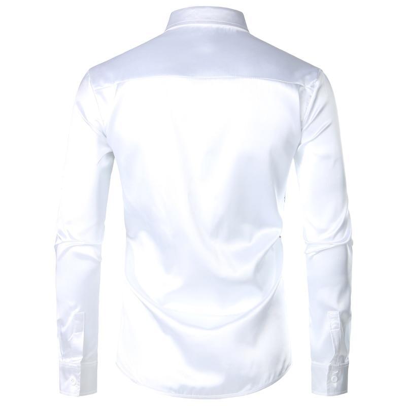 Luxury Sequins Silk Shirt For Men - Shirt - LeStyleParfait Kenya