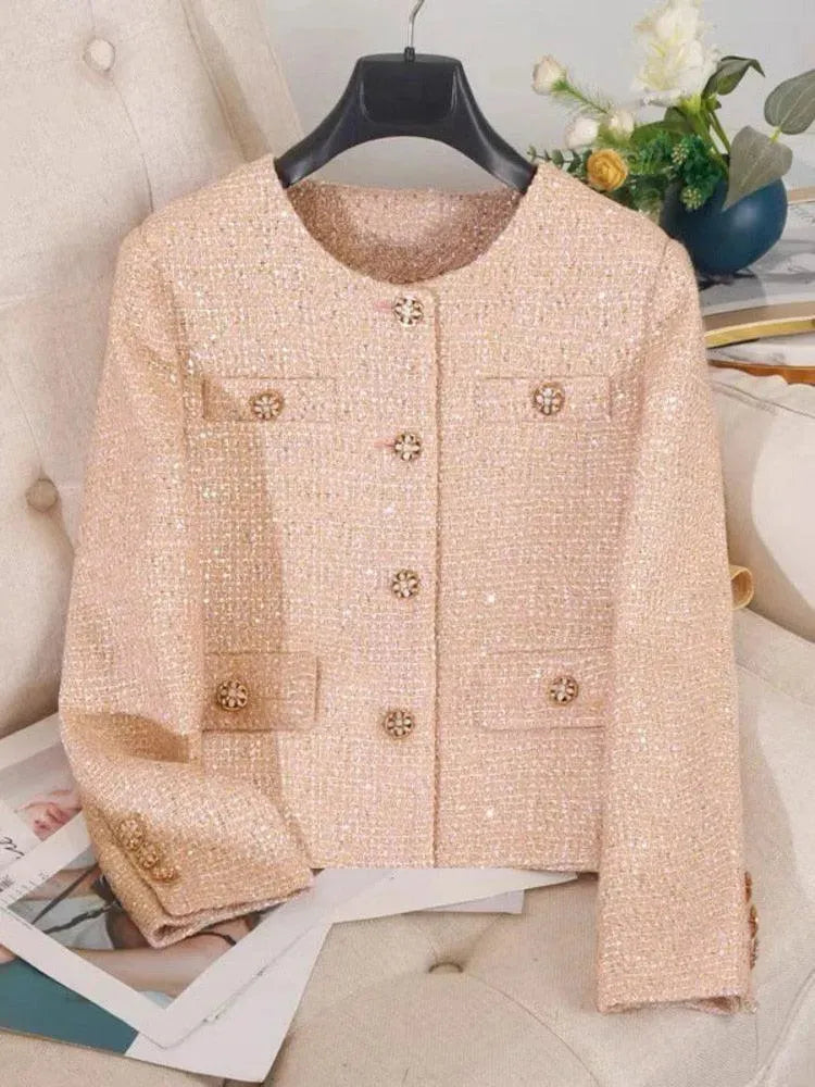 Luxury Women Tweed Jacket - Tweed Jacket - LeStyleParfait