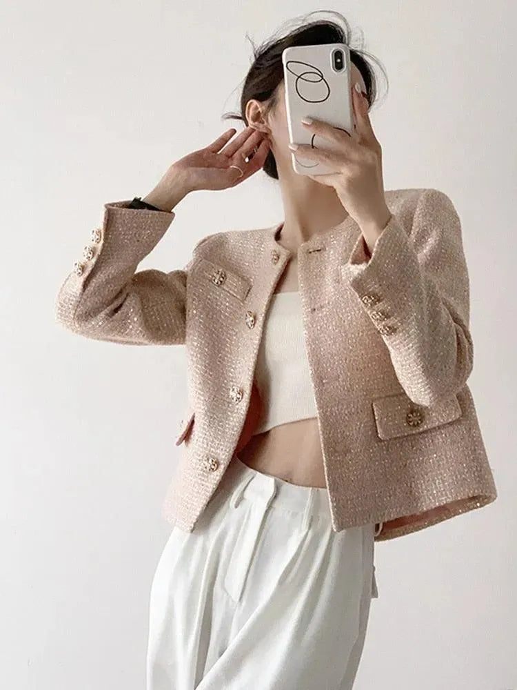 Luxury Women Tweed Jacket - Tweed Jacket - LeStyleParfait