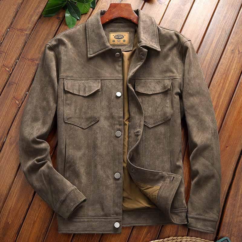 MacAnthony Suede Leather Jacket For Men - Jacket - LeStyleParfait Kenya