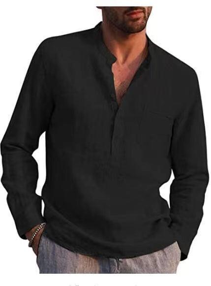 Mandarin Collar Casual Shirt - Shirt - LeStyleParfait Kenya