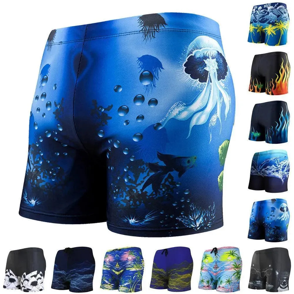 Men Abstract Swim Shorts fashion image