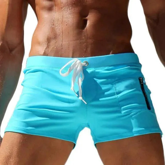 Men Black Minimalist Sporty Swim Shorts fashion image