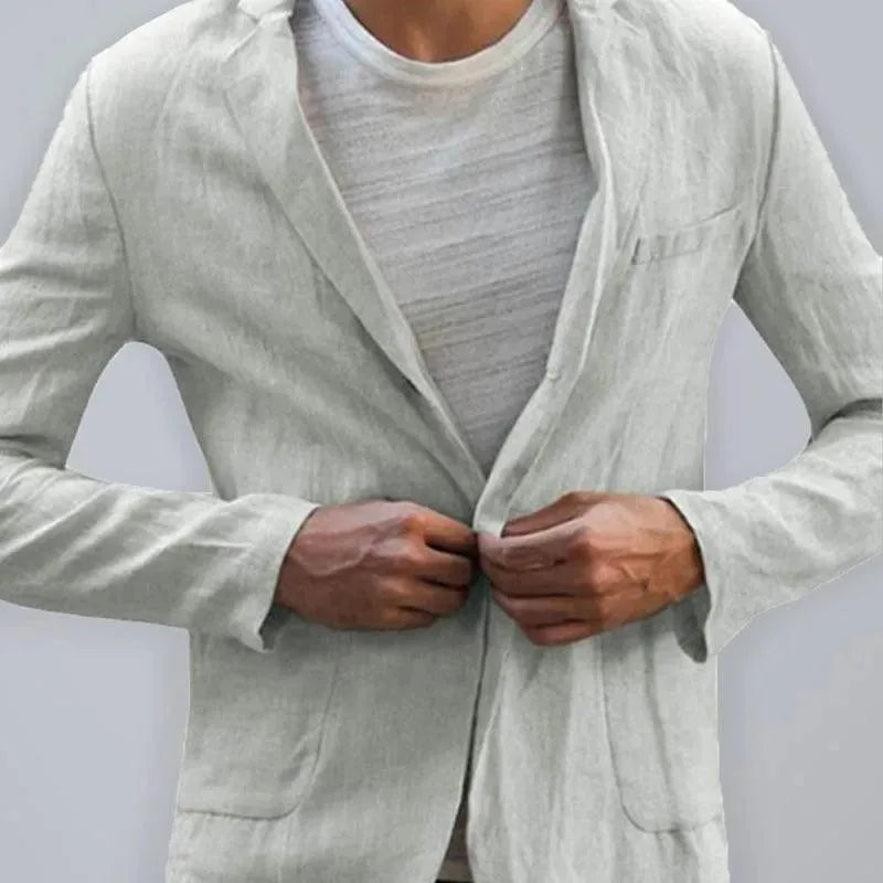 Men Blazer - Casual Linen Blazer - Linen Blazer - LeStyleParfait