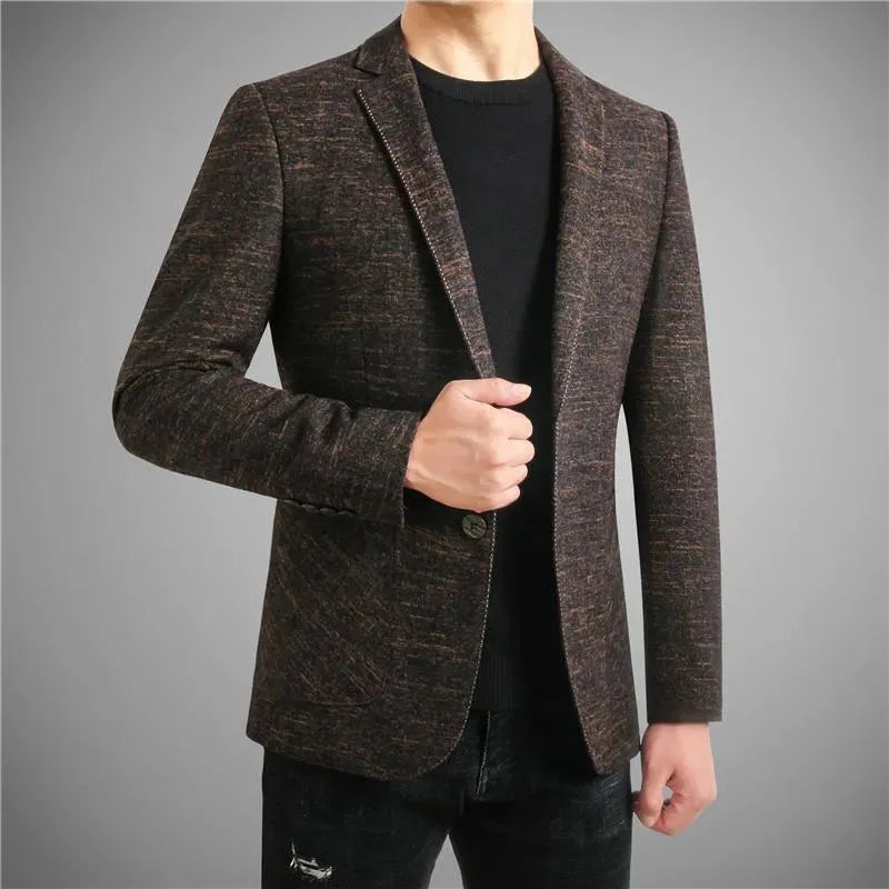 Men Blazer - Marl Vintage Blazer - Men's Blazer - LeStyleParfait fashion image