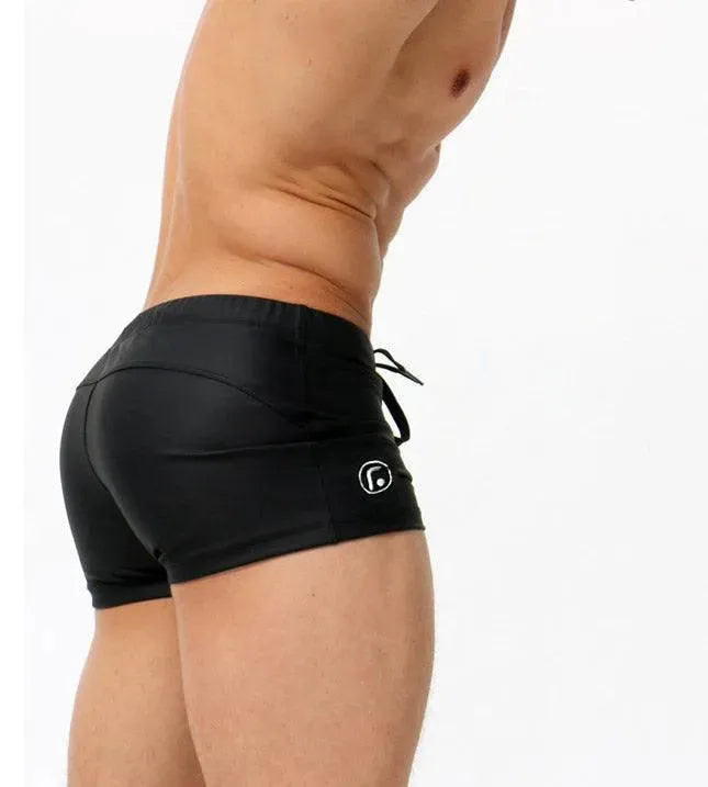 Men Blue Sporty Swim Shorts