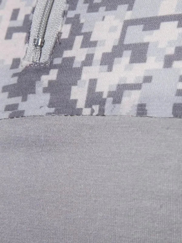 Men Camouflage High Neck Sports Tshirt-Men T-Shirt-LeStyleParfait