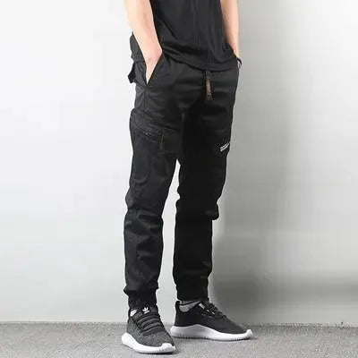 Men Cargo Pants, Drawstring - Men's Jeans - LeStyleParfait