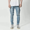 Men Cargo Skinny Jeans - Men's Jeans - LeStyleParfait