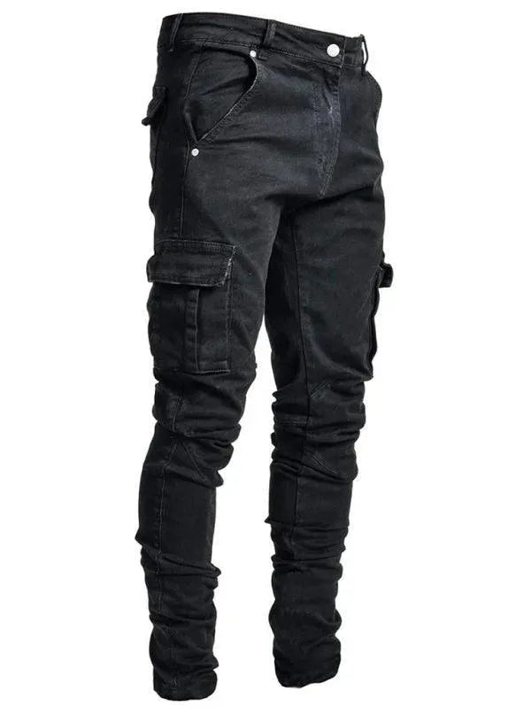 Men Cargo Skinny Jeans - Men's Jeans - LeStyleParfait