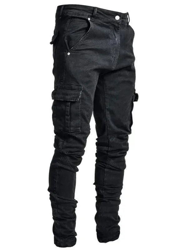 Men Cargo Skinny Jeans - Men's Jeans - LeStyleParfait