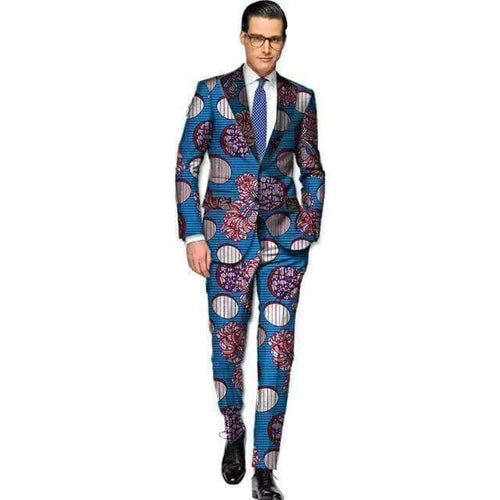 African Print Two Piece Suit - African Suit - LeStyleParfait