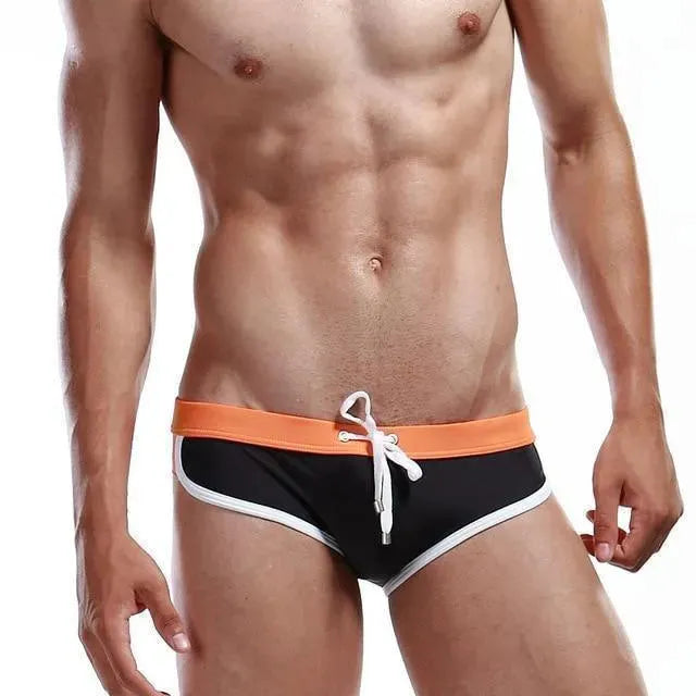 Men Colorblock Swim Briefs fashion image