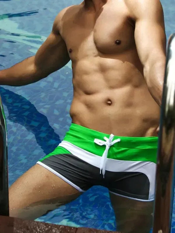 Men Colorblock Swim Shorts