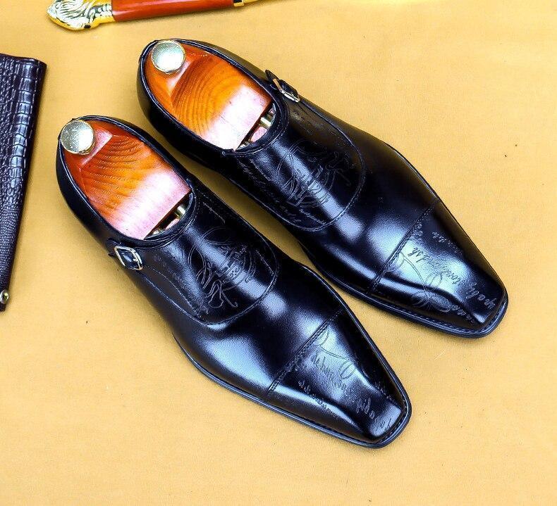 Men  Dress Shoes -  Cencio Monk Strap Oxford Shoes