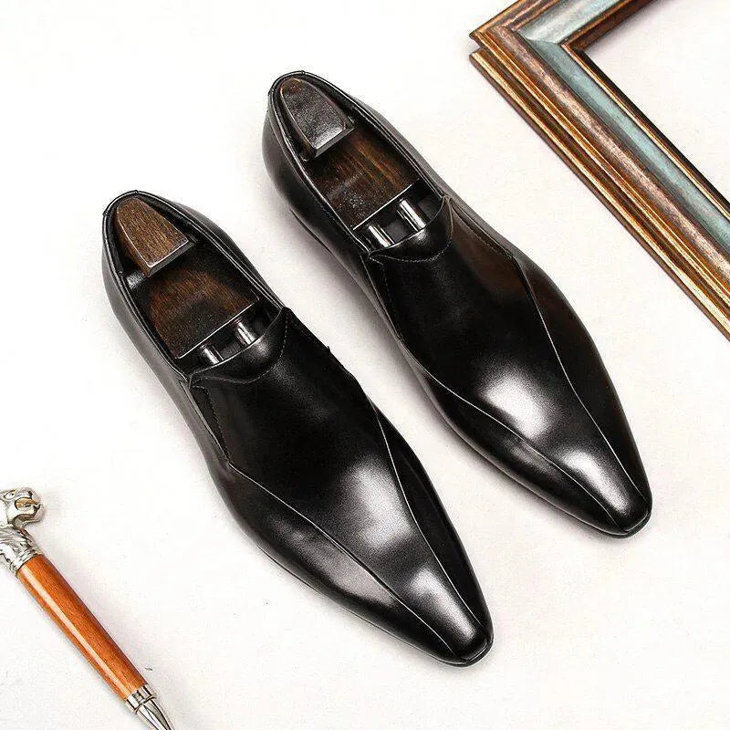 Men Dress Shoes - Mussolini Pointed Shoes - Dress Shoes - LeStyleParfait