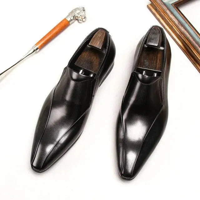 Men Dress Shoes - Mussolini Pointed Shoes - Dress Shoes - LeStyleParfait