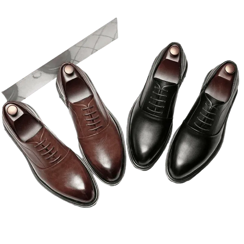 Men Dress Shoes - Ronald Leather Oxford Shoes - Dress Shoes - LeStyleParfait