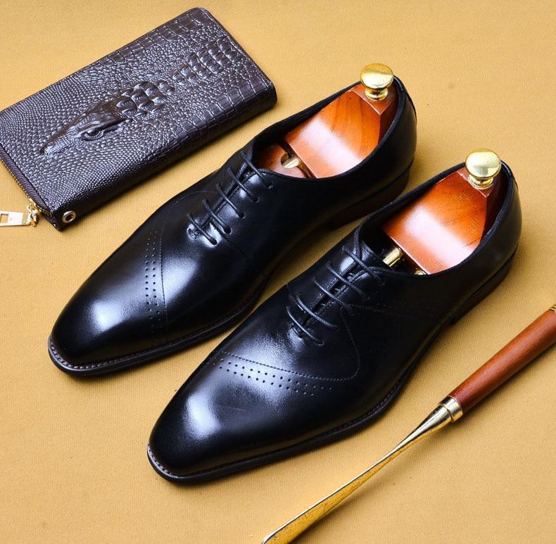 Men  Dress Shoes -  Salvatore Leather Oxford Shoes