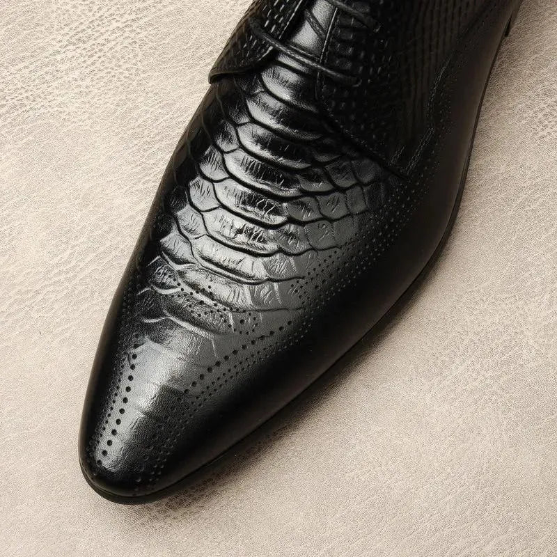 Men Dress Shoes - Silvio Serpentine Shoes - Dress Shoes - LeStyleParfait