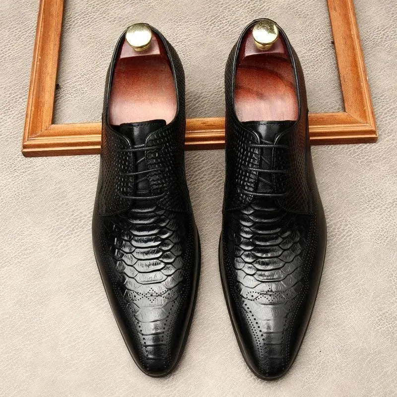 Men Dress Shoes - Silvio Serpentine Shoes - Dress Shoes - LeStyleParfait