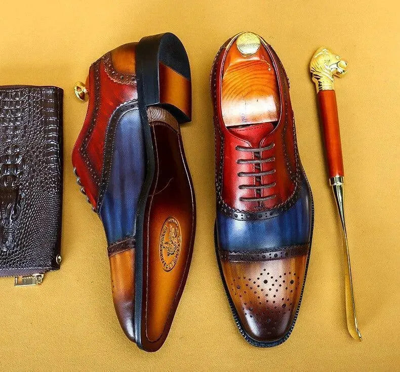 Men Dress Shoes - Timotio Leather Oxford Shoes - Dress Shoes - LeStyleParfait