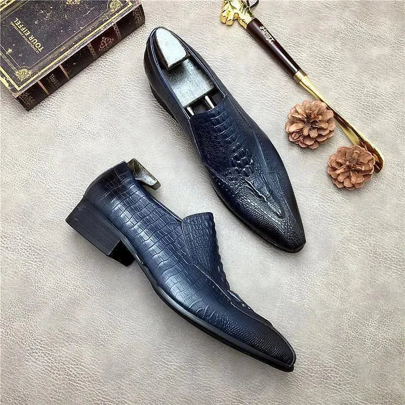 Men Dress Shoes - Ucello Pointed Toe Leather Shoes - Dress Shoes - LeStyleParfait