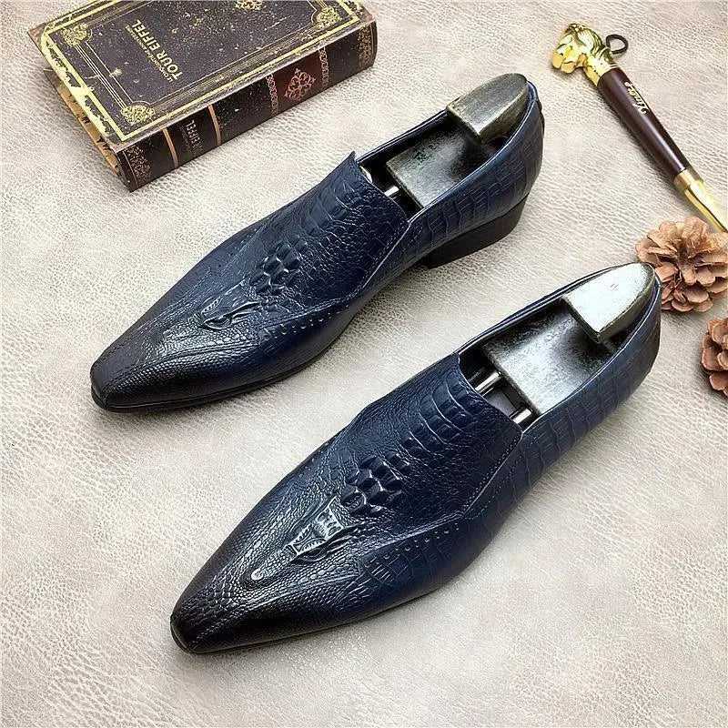 Men Dress Shoes - Ucello Pointed Toe Leather Shoes - Dress Shoes - LeStyleParfait