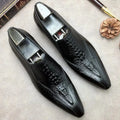 Men Dress Shoes - Ucello Pointed Toe Leather Shoes - Dress Shoes - LeStyleParfait