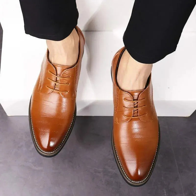 Men Dress Shoes - Wingtip Leather Shoes - Dress Shoes - LeStyleParfait