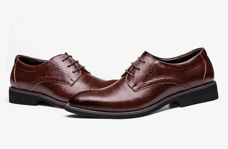Men Dress Shoes - Wingtip Leather Shoes - Dress Shoes - LeStyleParfait